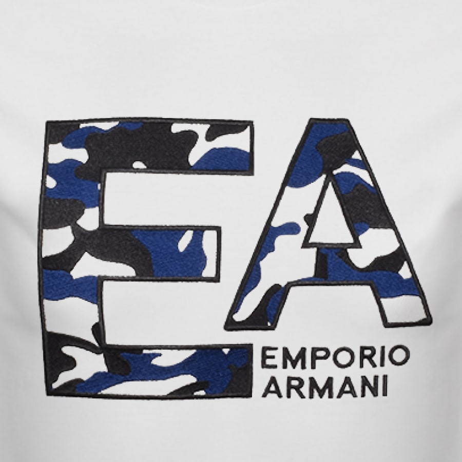 Alternative Image for ProductEmporio Armani Crew Neck Logo T Shirt Cream3